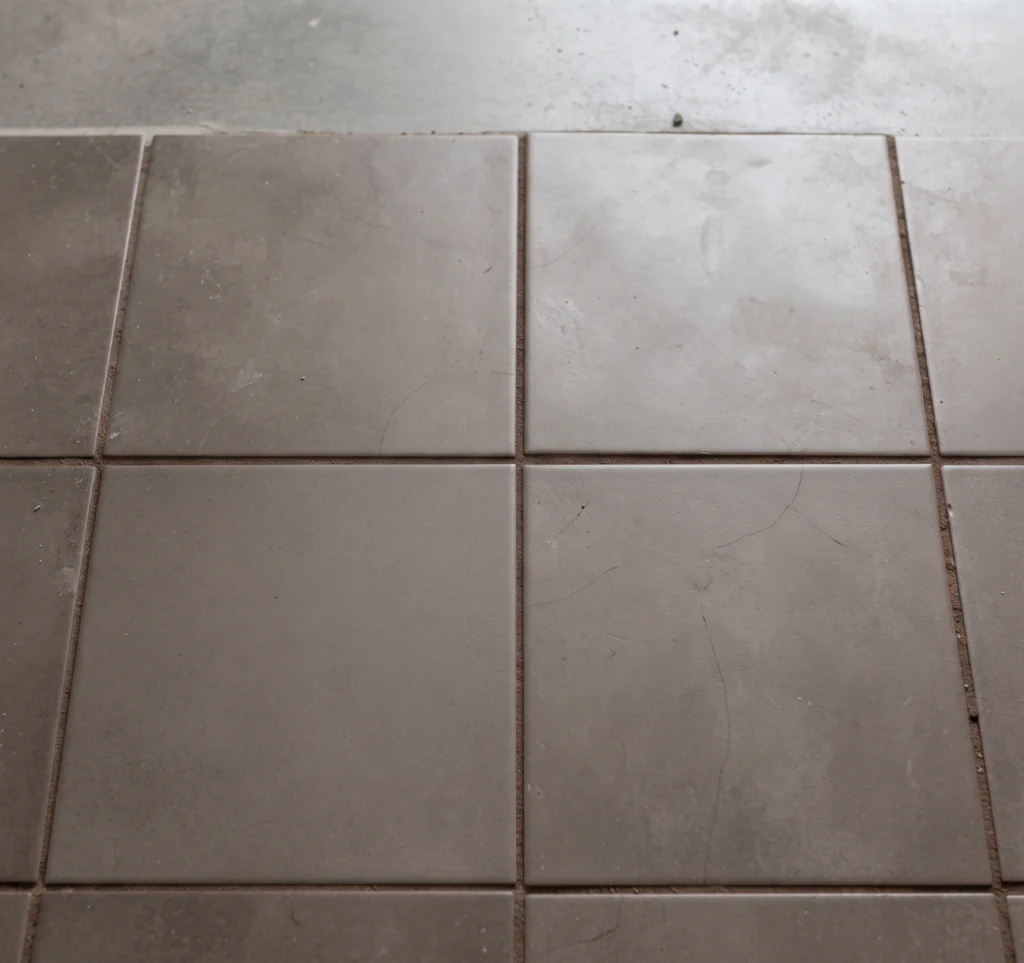 The same floor relaid flat with an even joint and clean grout