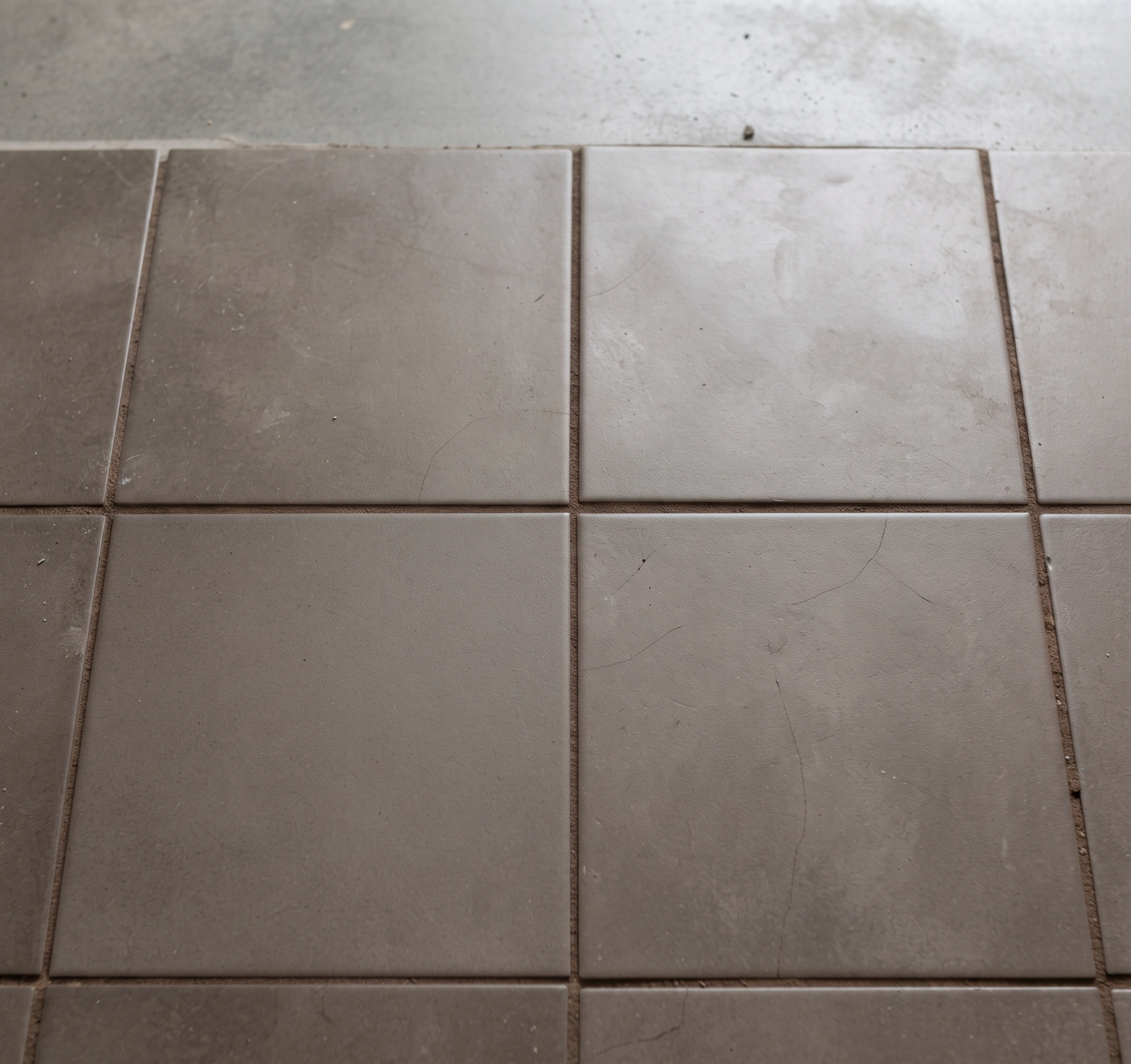 The same floor relaid flat with an even joint and clean grout
