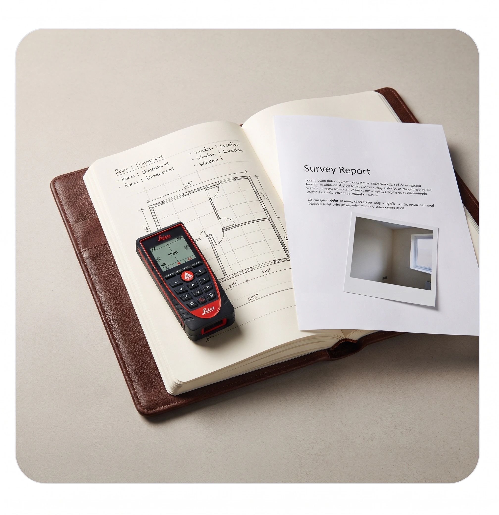 Free renovation survey being carried out and the scope written down