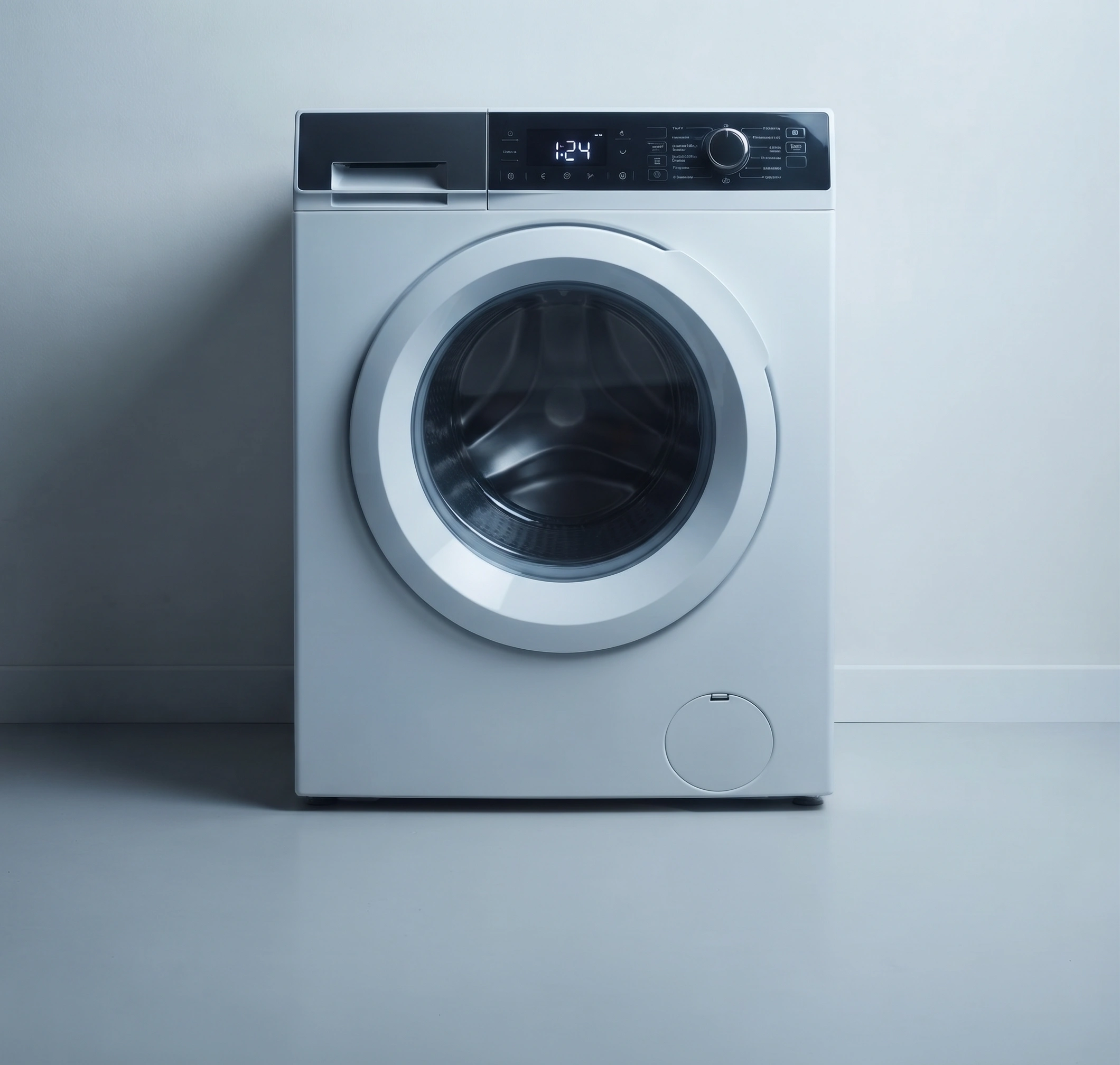 The same machine with a new seal and clear filter, running a full cycle dry