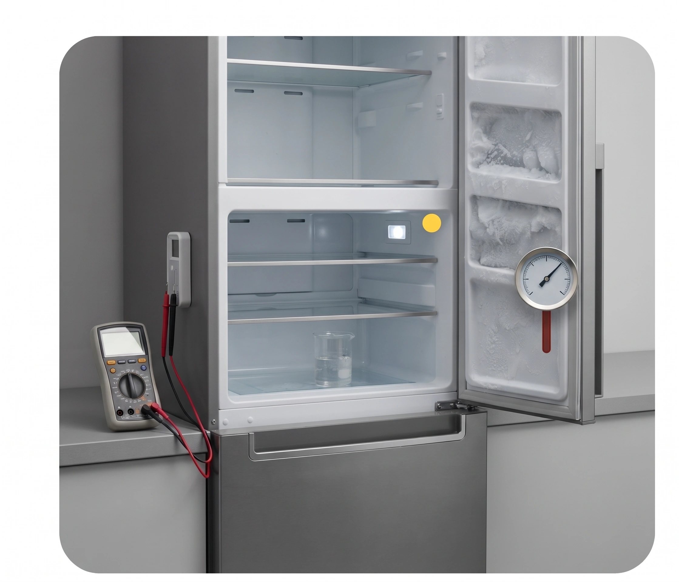 Refrigerator being repaired by an Apni Chhat technician in Islamabad